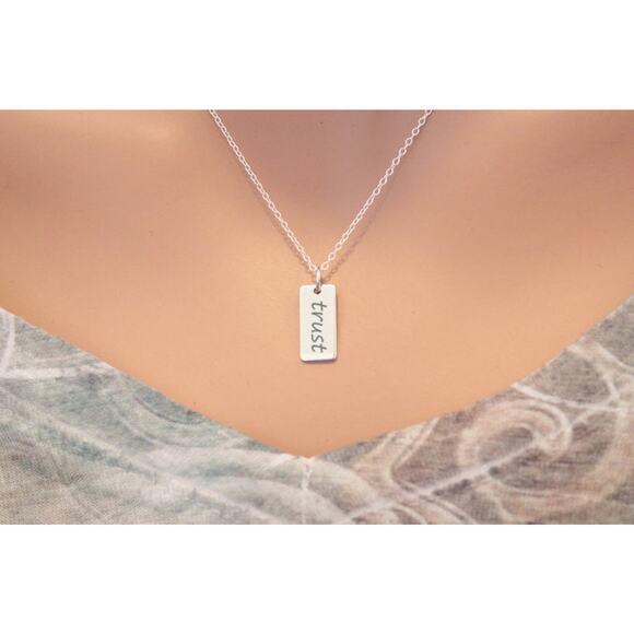 Trust Charm Necklace Sterling Silver